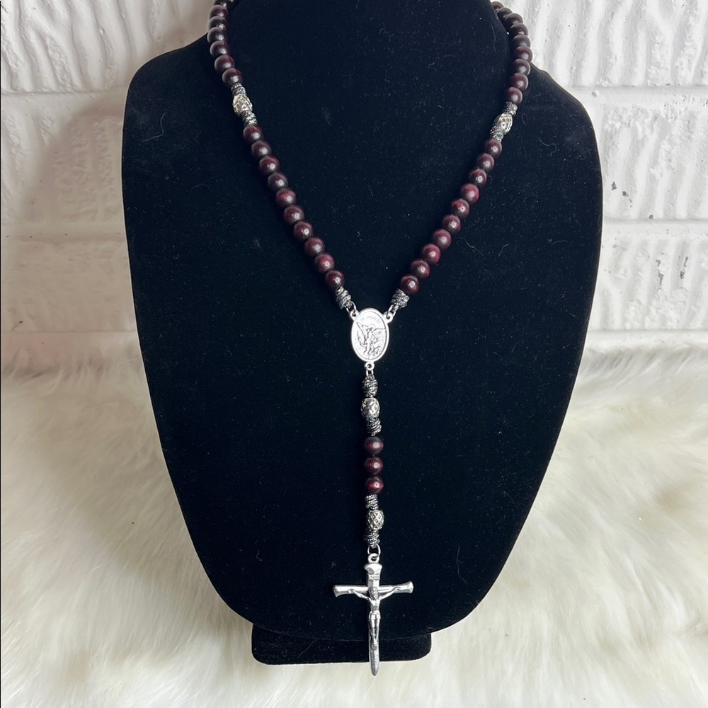 St Michael Wooden Rosary
